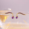 Lavender Libation Luxe 14KT Amethyst Drop Earrings,,hi-res view 1