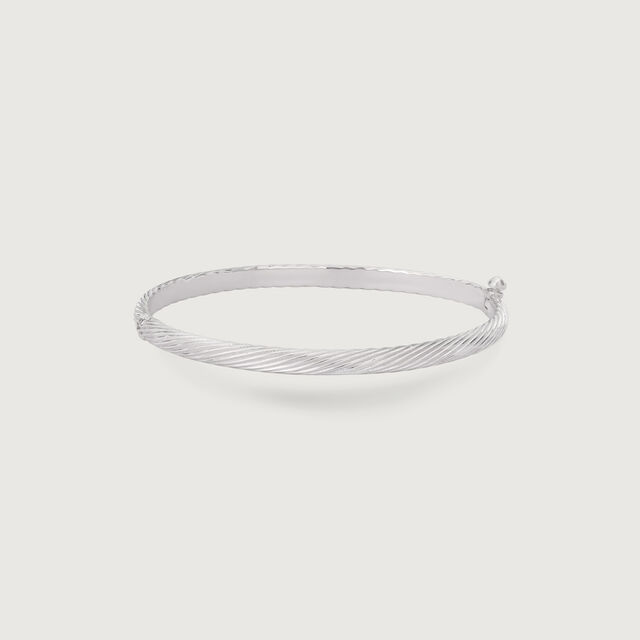 Snatched Spiral Silver Bangle,,hi-res image number null
