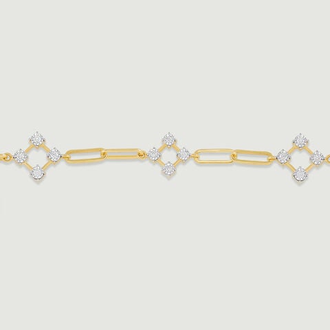Sleek Geometric Diamond Bracelet
