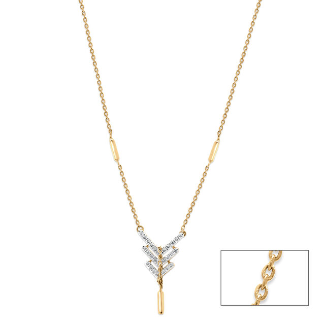 14kt Yellow Gold Trio Diamond Necklace,,hi-res image number null