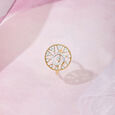 Spiral Triangular Gold & Diamond Finger Ring,,hi-res view 1