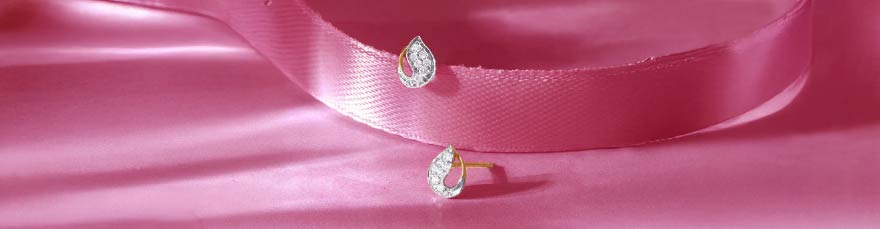 Paisley Aura Diamond Stud Earrings