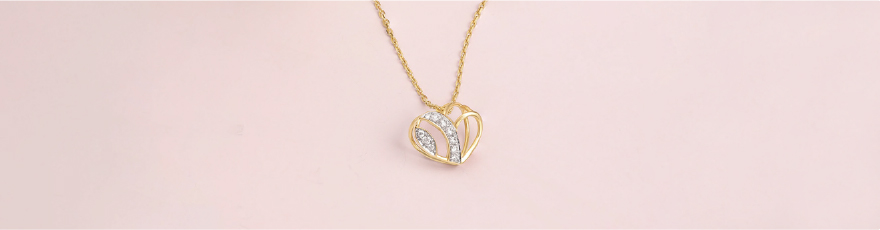 Bee Loved Heart Diamond Pendant