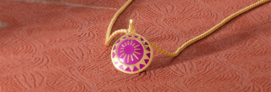 Radiant Dusk Gold Pendant