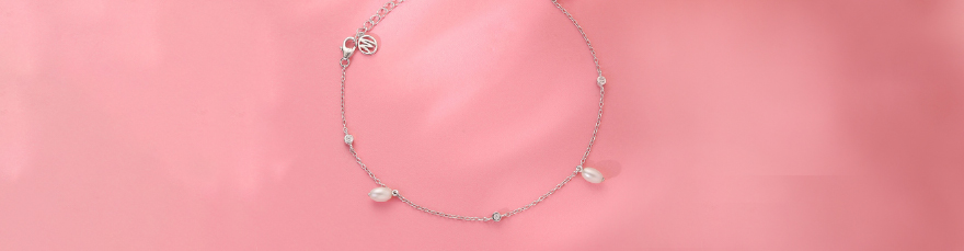 Dreamy Dangle Silver Anklet