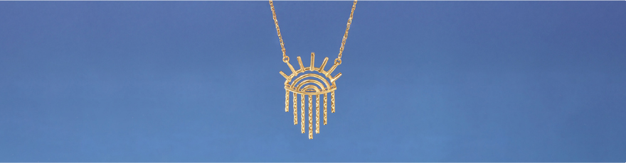 Radiant Horizon Gold Necklace