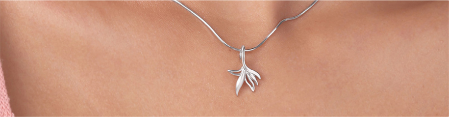 Organic Form Silver Pendant