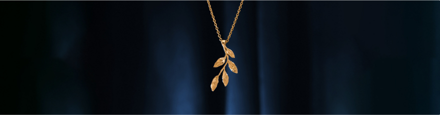Serene Olive Gold Necklace