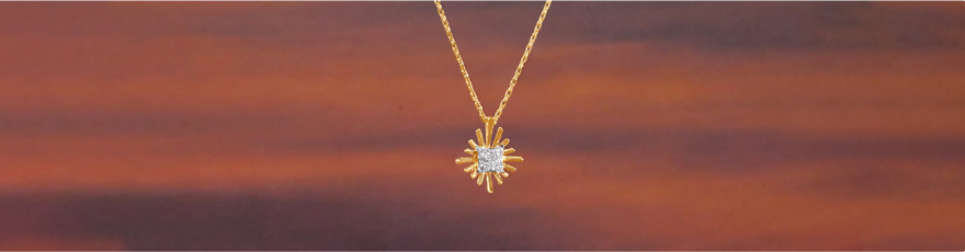 Petite Sunbeam Diamond Necklace
