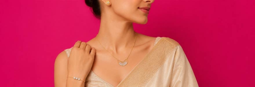 simple jewellery for sarees