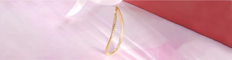 Fierce Weave Gold Bangle