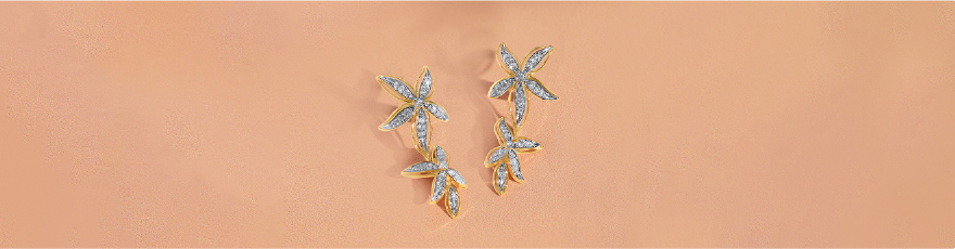 Blossom Cascade Diamond Drop Earrings