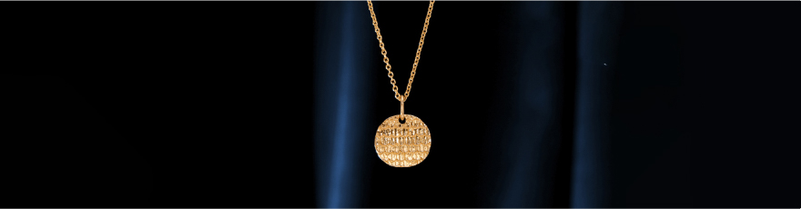 Textured Gold Coin Necklace