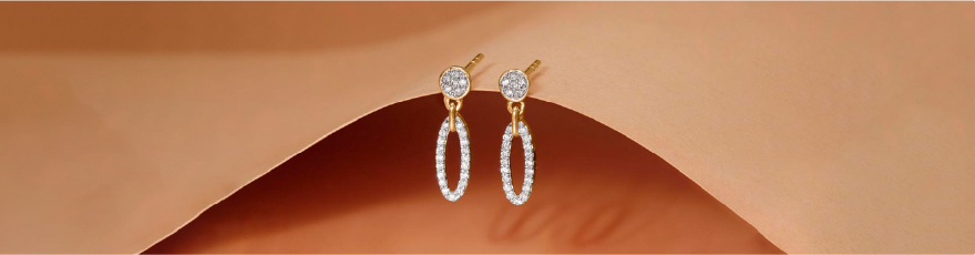 Radiant Loop Diamond Drop Earrings