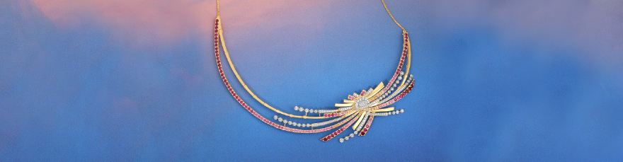 Sunset Radiance Diamond Necklace