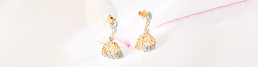 Sparkling Bloom Diamond Jhumka