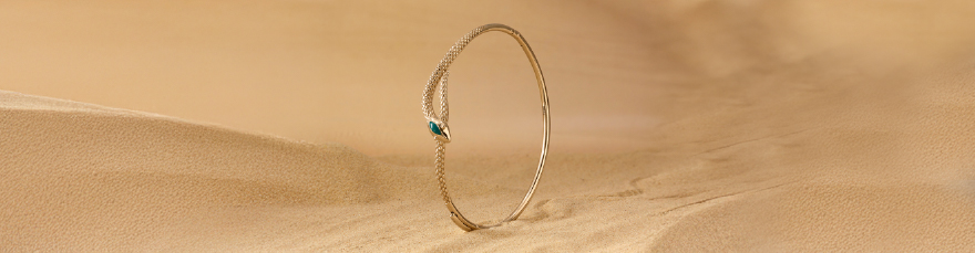 Serpentine Grace Gold Bangle