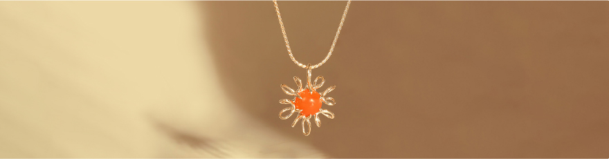  Radiant Bloom Carnelian Pendant