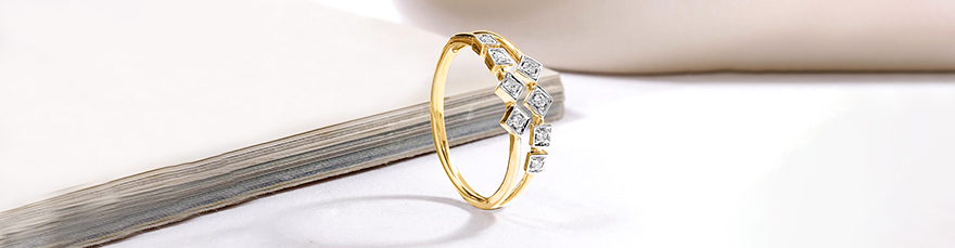 Geometric Charm Diamond Ring