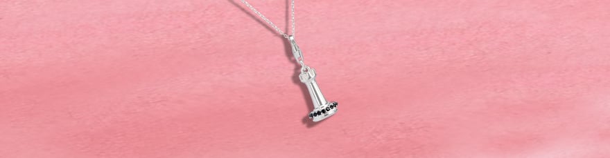 Regal Rook Silver Chess Charm