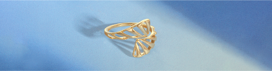 Twisted Radiant Gold Ring