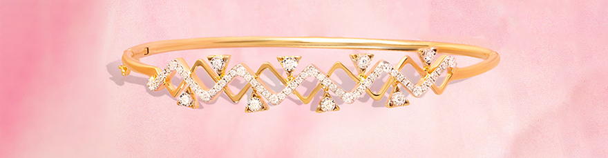 Lippan Sparkle Gold & Diamond Bangle