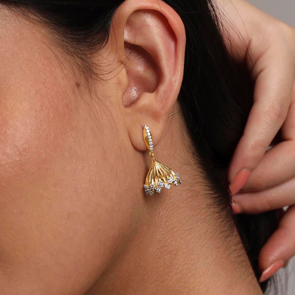 Royal Bloom Diamond Jhumka,,hi-res thumbnail 2