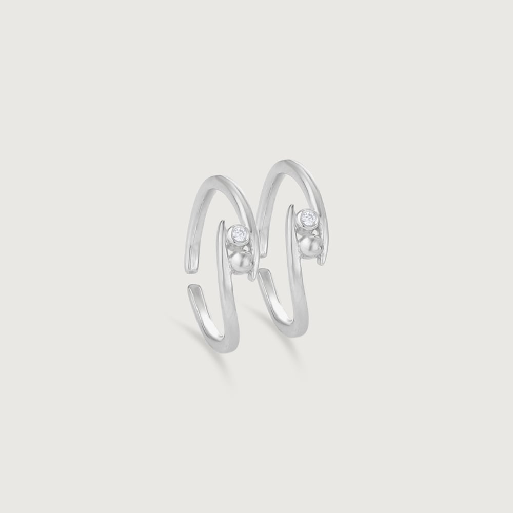 Sleek Charm Silver Toe Ring,,hi-res thumbnail 4