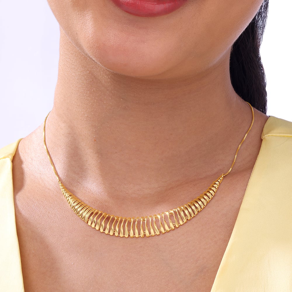 Sleek Radiant Gold Necklace,,hi-res thumbnail 2