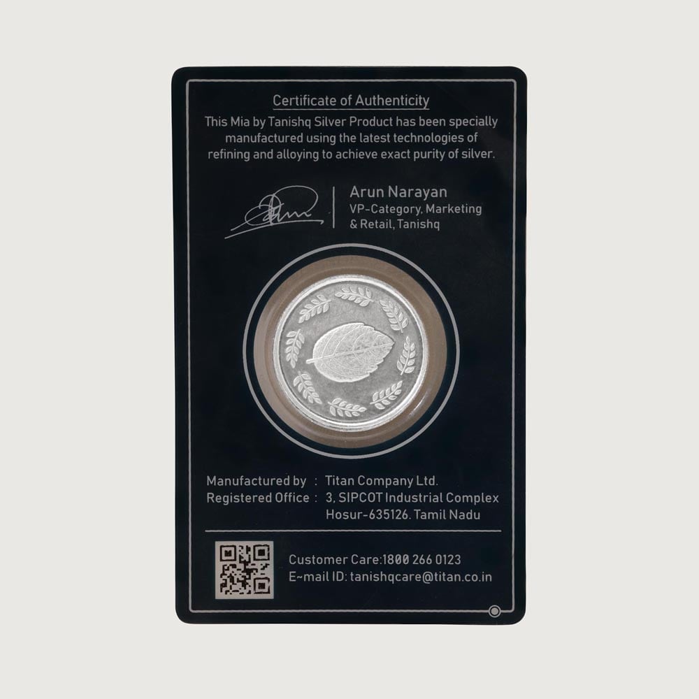 10 GM 999 Sacred Tulsi Leaf silver Coin,,hi-res thumbnail 6
