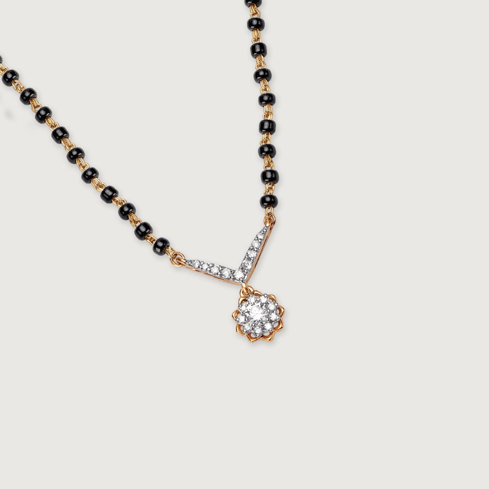 14KT Idyllic Diamond Mangalsutra,,hi-res thumbnail 4