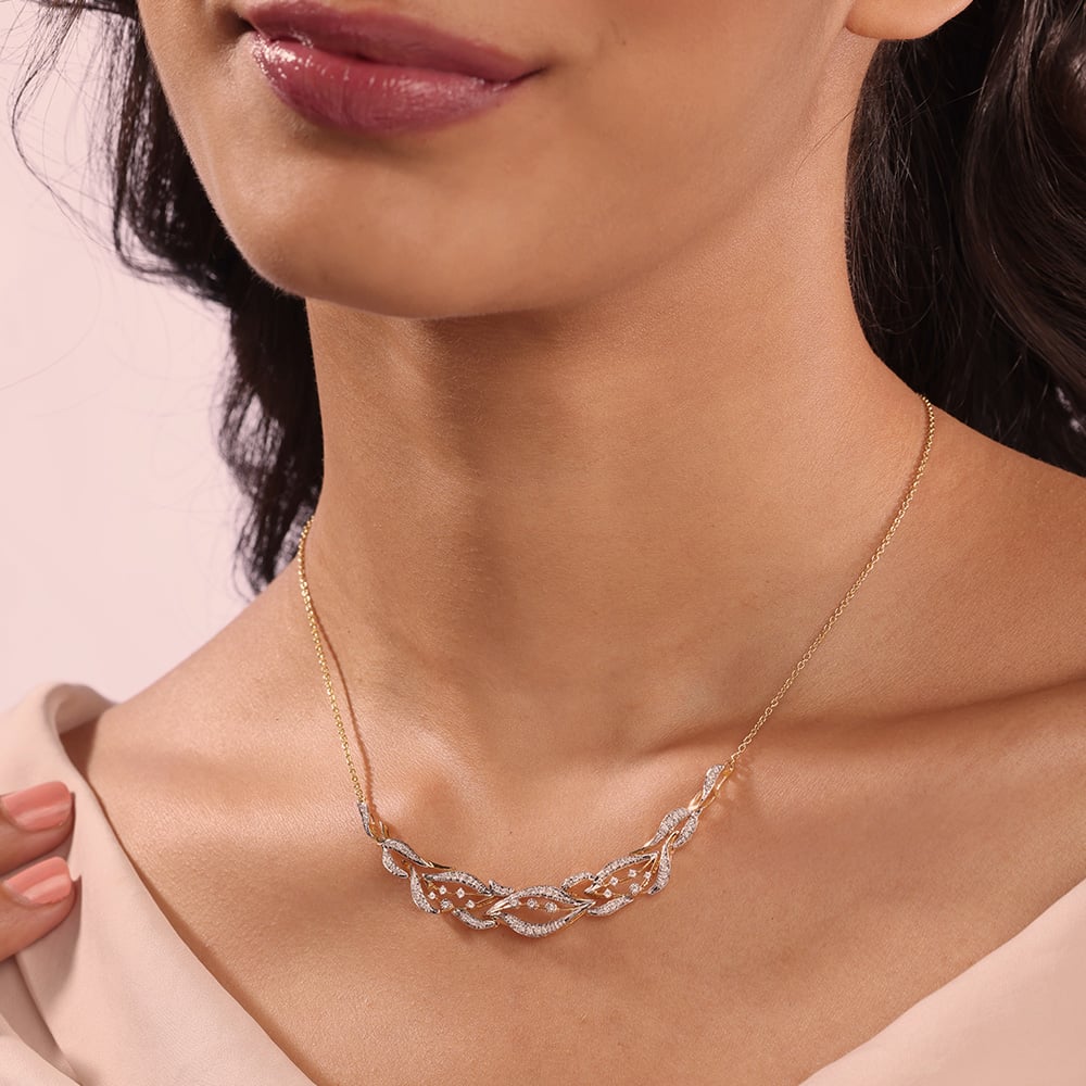 Rhythmic River 18 Kt Gold & Diamond Necklace,,hi-res thumbnail 2