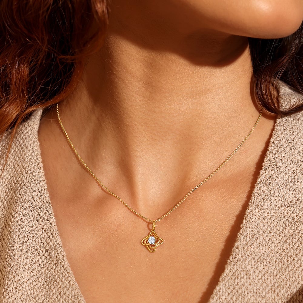 Twisted Glow Diamond Pendant,,hi-res thumbnail 2