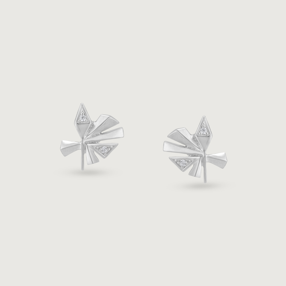 Bold Starburst Silver Stud Earrings,,hi-res thumbnail 3