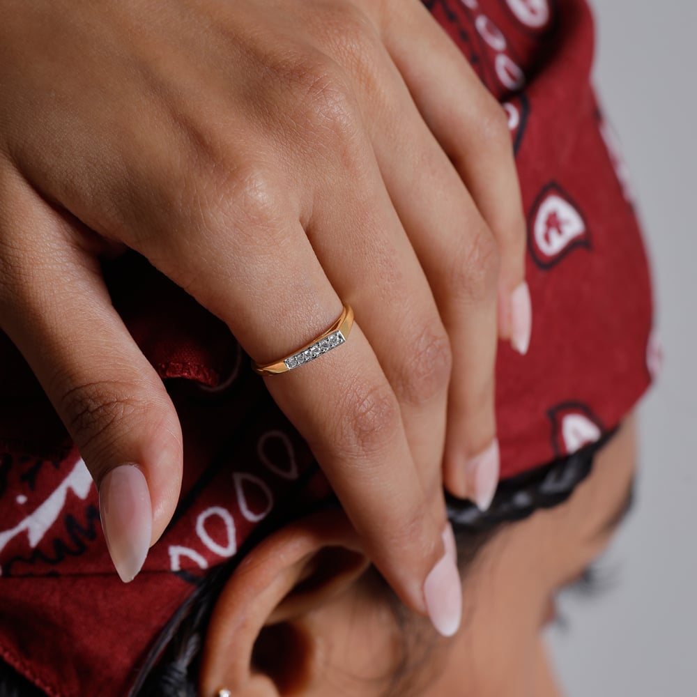 Sleek Angular Diamond Ring,,hi-res thumbnail 2