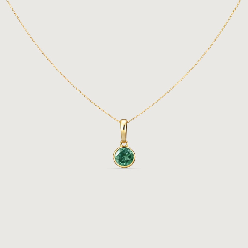 Sleek Contemporary Emerald Gold Pendant,,hi-res thumbnail 4