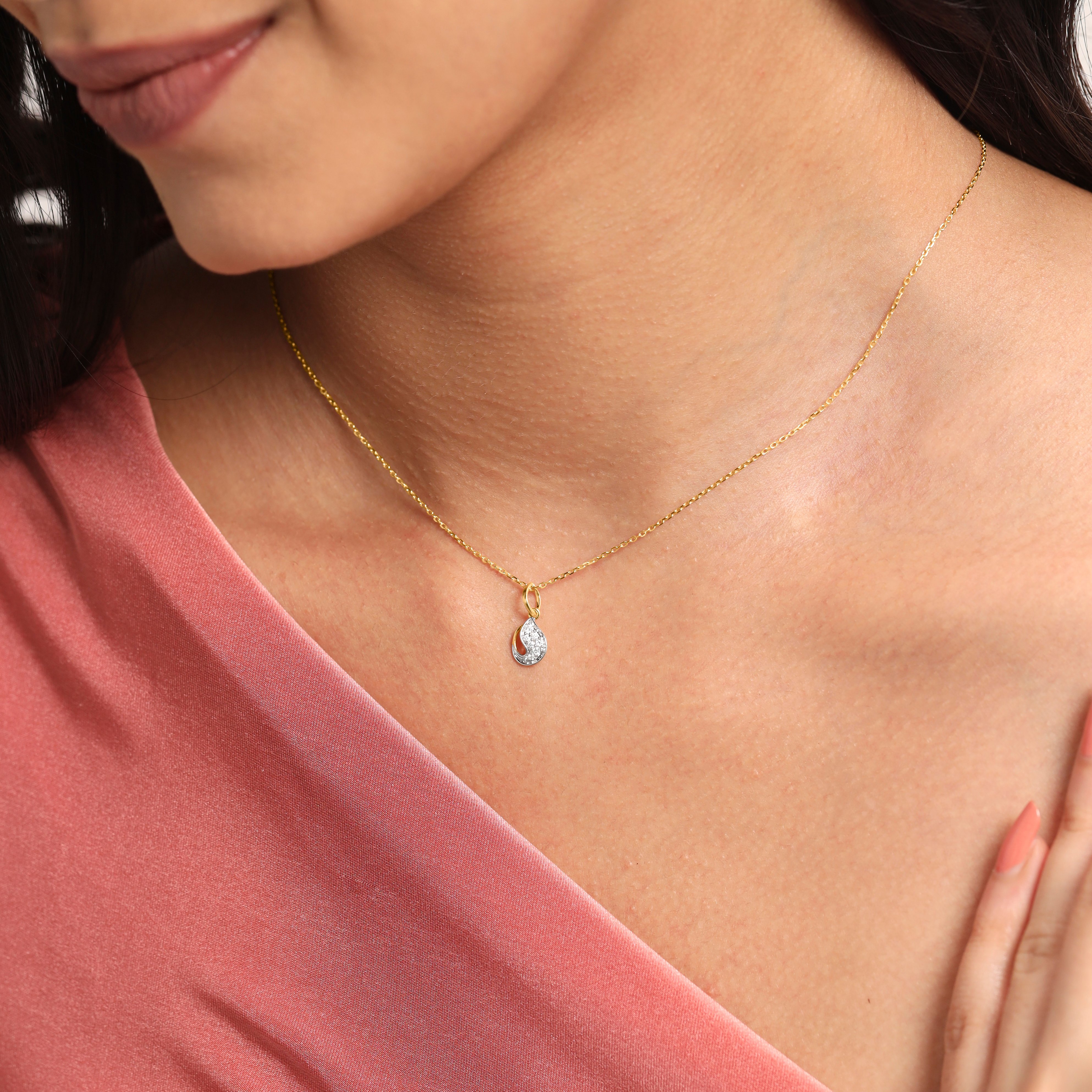 Paisley Aura Diamond Pendant,,hi-res thumbnail 2