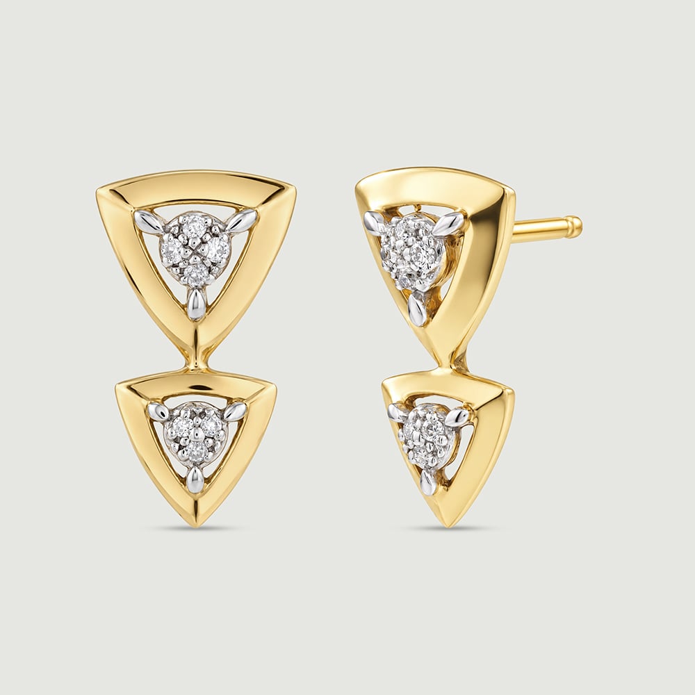 Chic Layered Diamond Stud Earrings,,hi-res thumbnail 4