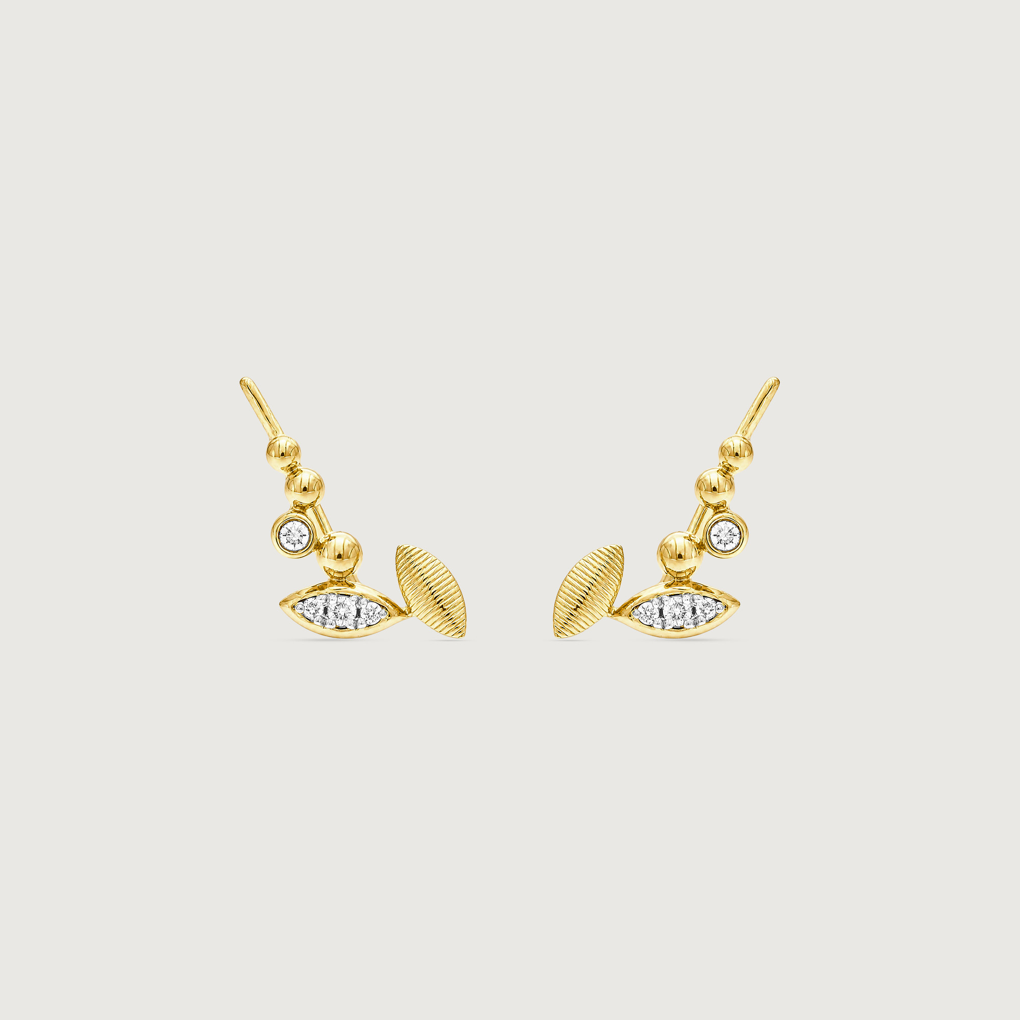 Playful Leaf Diamond Ear Cuff,,hi-res thumbnail 3