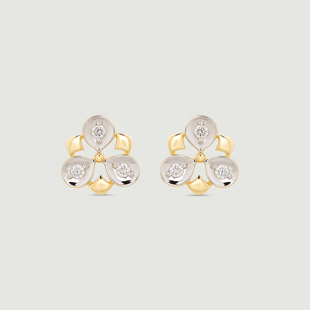Twinkling Trio Diamond Stud Earrings,,hi-res thumbnail 3