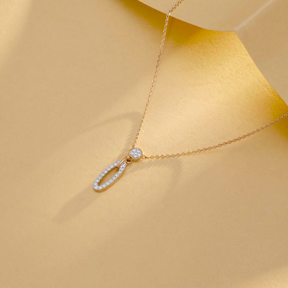 Halo Drift Diamond Necklace