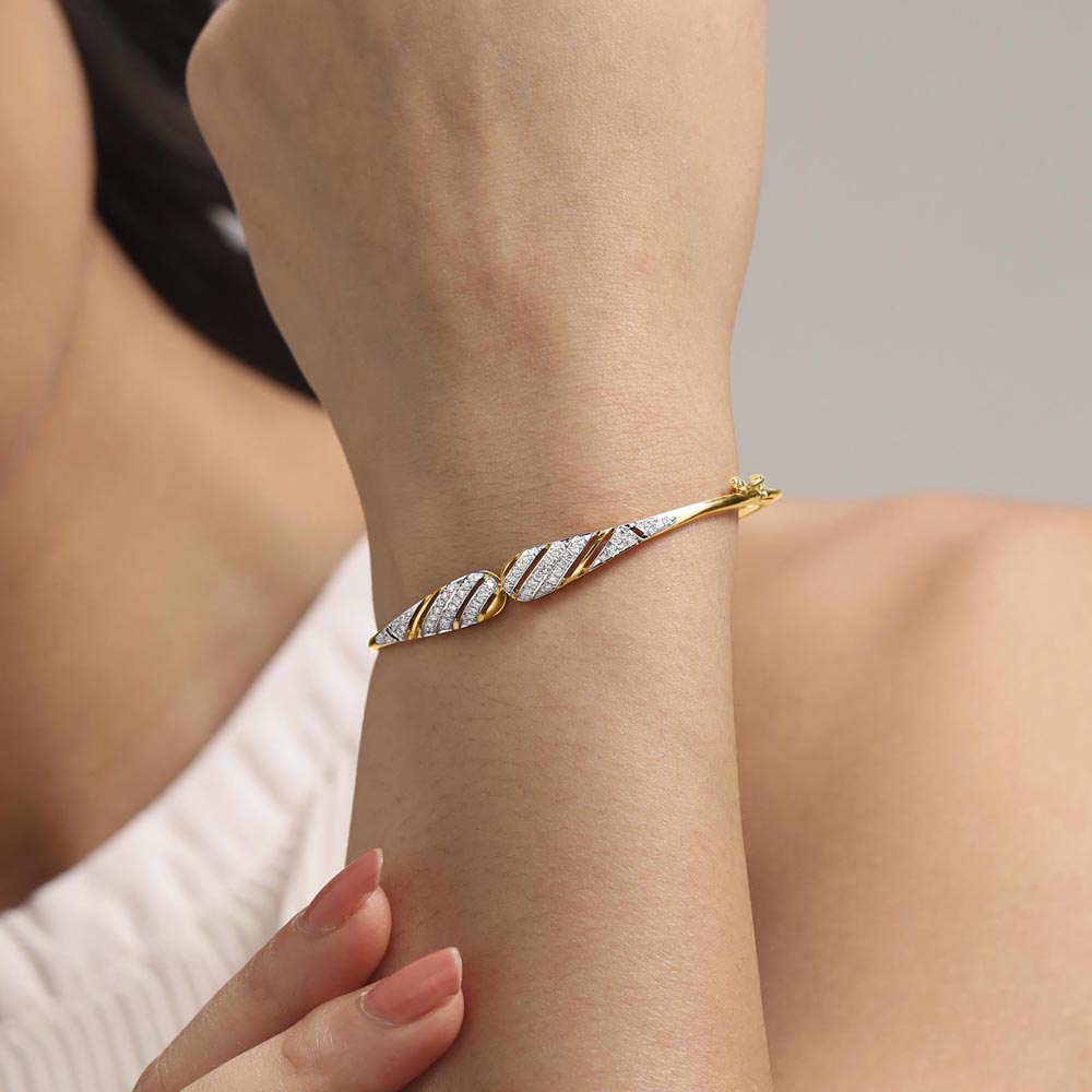 Graceful Drift Diamond Bangle,,hi-res thumbnail 2