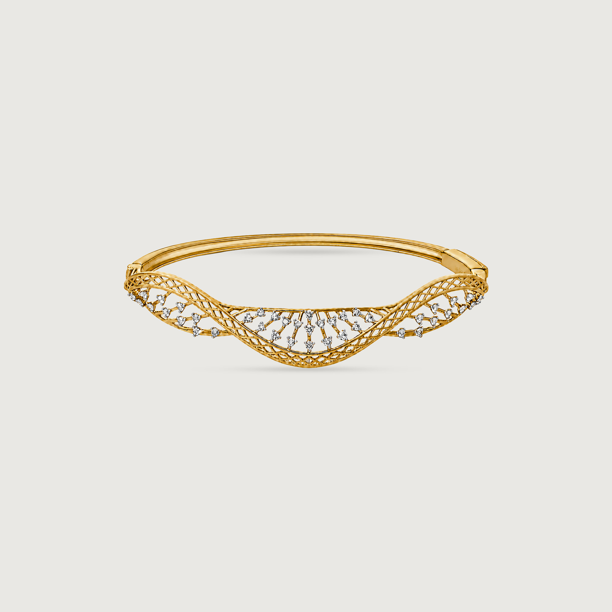Woven Rhythm Diamond Bangle,,hi-res thumbnail 3