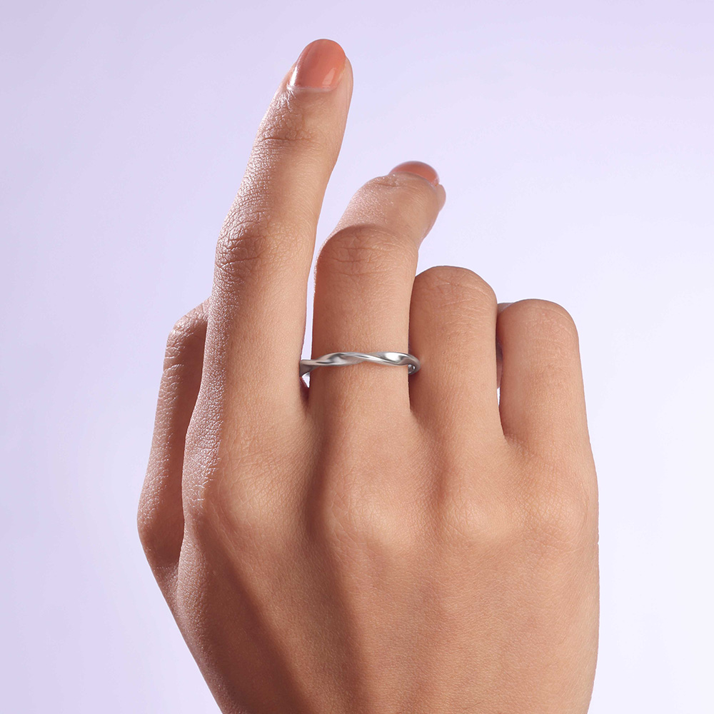 Fluid Twist Silver Ring,,hi-res thumbnail 2