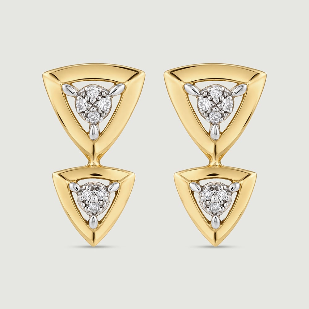 Chic Layered Diamond Stud Earrings,,hi-res thumbnail 3
