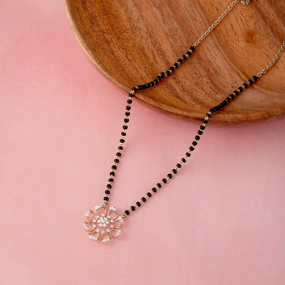 Blooming Bliss Gold and Diamond Mangalsutra,,hi-res thumbnail 1