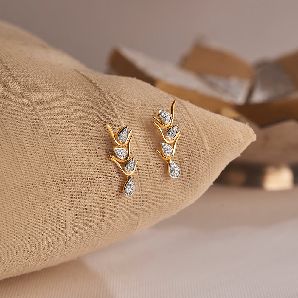 Flickering Flame Diamond Drop Earrings