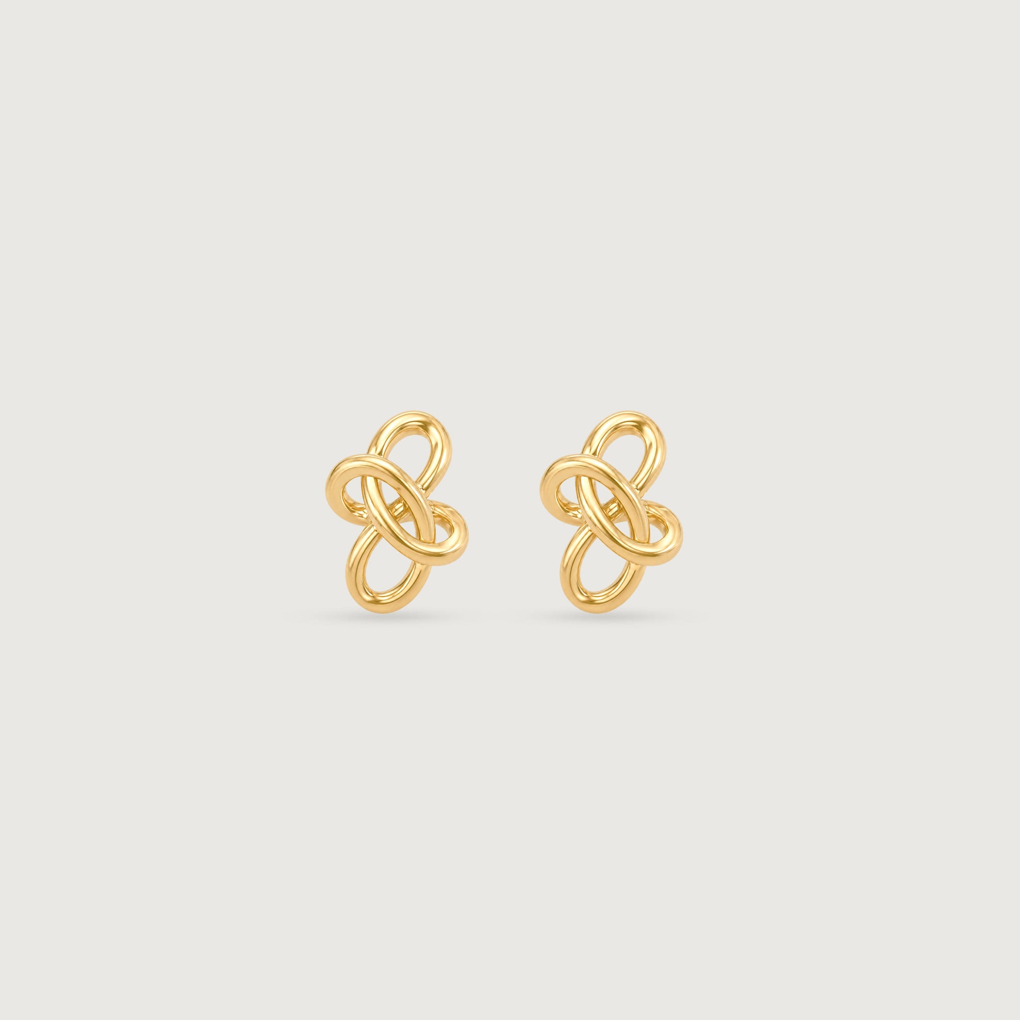 Infinite Flow Gold Stud Earrings,,hi-res thumbnail 3