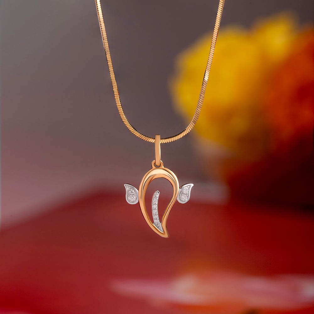 Shree Ganesh Gold and Diamond Pendant