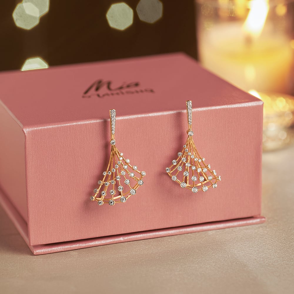 Radiant Cascading Diamond Jhumka